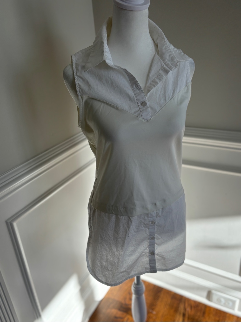 “Skinny shirt” tummy control collared top to layer under sweaters and tops!